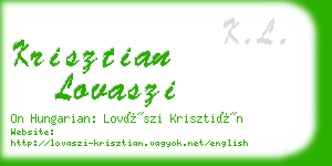 krisztian lovaszi business card